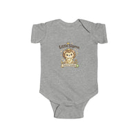 Baby Bodysuit, ’Little Sigma’ Lion Infant Onesie (Cute Nursery Gift) - Heather / NB (0-3M) - Kids clothes