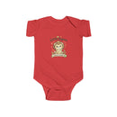 Baby Bodysuit, ’Little Sigma’ Lion Infant Onesie (Cute Nursery Gift) - Red / NB (0-3M) - Kids clothes