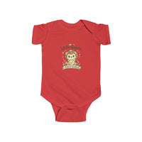 Baby Bodysuit, ’Little Sigma’ Lion Infant Onesie (Cute Nursery Gift) - Red / NB (0-3M) - Kids clothes