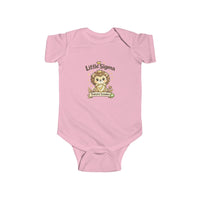 Baby Bodysuit, ’Little Sigma’ Lion Infant Onesie (Cute Nursery Gift) - Pink / NB (0-3M) - Kids clothes