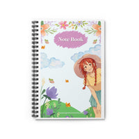 Floral Girl Spiral Notebook, ’Note Book’ Cute Kawaii Journal for School & Gifts - One Size - Paper products