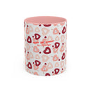 Heart Pattern Coffee Mug – ’Enjoy the Moment’ Accent 11/15oz - 11oz / Pink - Mug