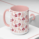 Heart Pattern Coffee Mug – ’Enjoy the Moment’ Accent 11/15oz - Mug