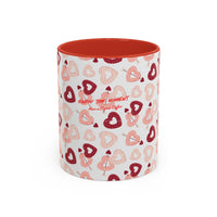 Heart Pattern Coffee Mug – ’Enjoy the Moment’ Accent 11/15oz - Mug