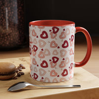 Heart Pattern Coffee Mug – ’Enjoy the Moment’ Accent 11/15oz - Mug