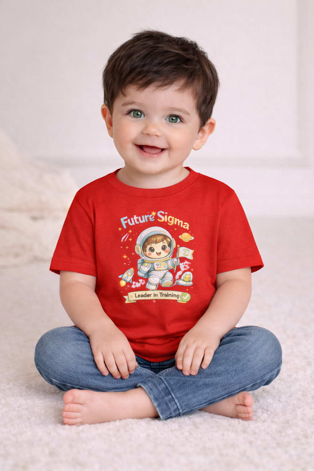 Infant Tee — "Future Scientist: Leader in Training" Cute Space Baby T‑Shirt