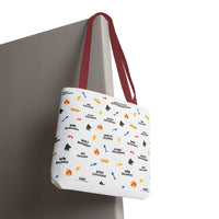Motivational Pattern Tote Bag, Stay Focused Reusable Shopper - Bags