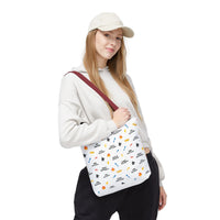 Motivational Pattern Tote Bag, Stay Focused Reusable Shopper - Bags