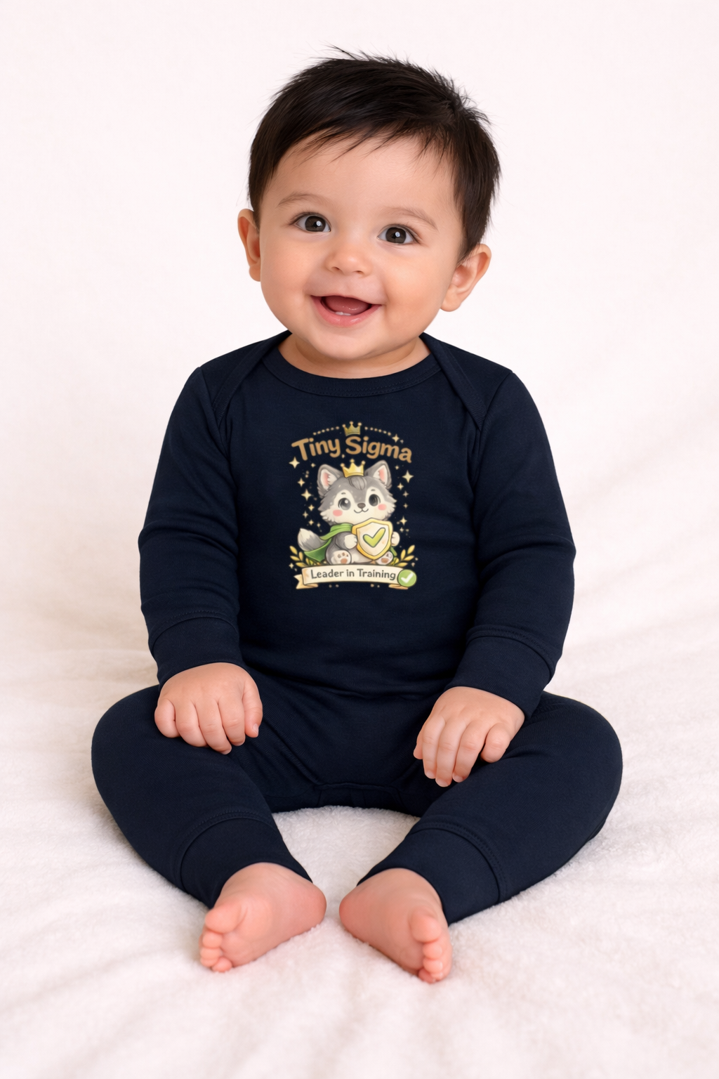 Tiny Squirrel Infant Long-Sleeve Bodysuit — "Tiny Squirrel" Cute Woodland Baby Romper