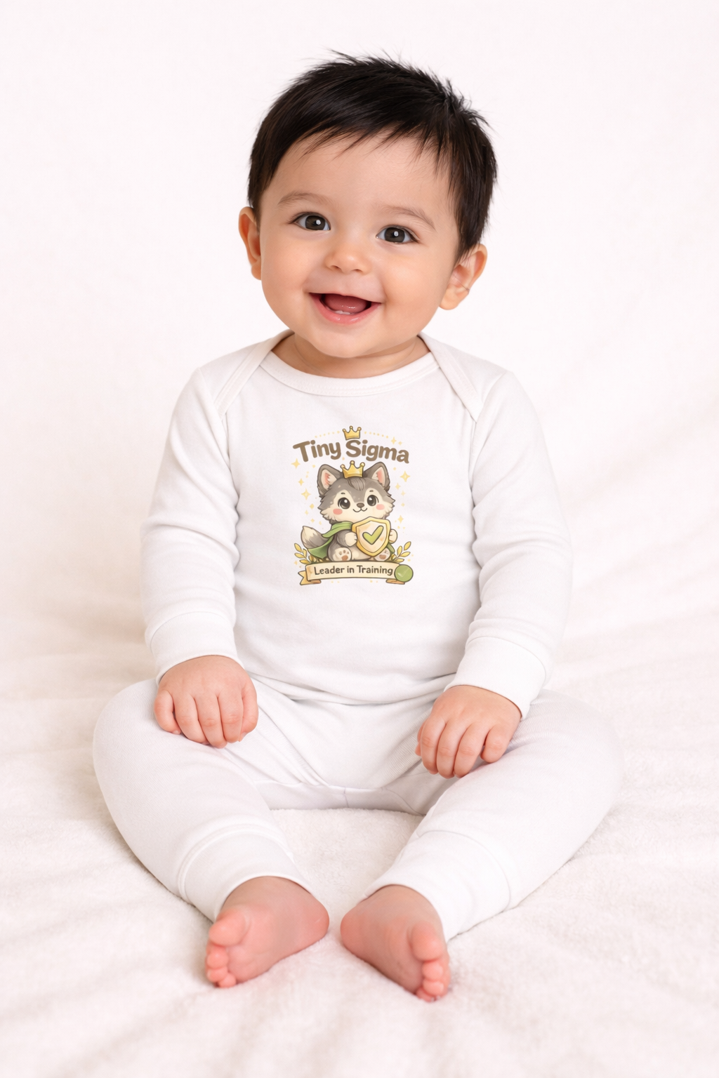 Tiny Squirrel Infant Long-Sleeve Bodysuit — "Tiny Squirrel" Cute Woodland Baby Romper