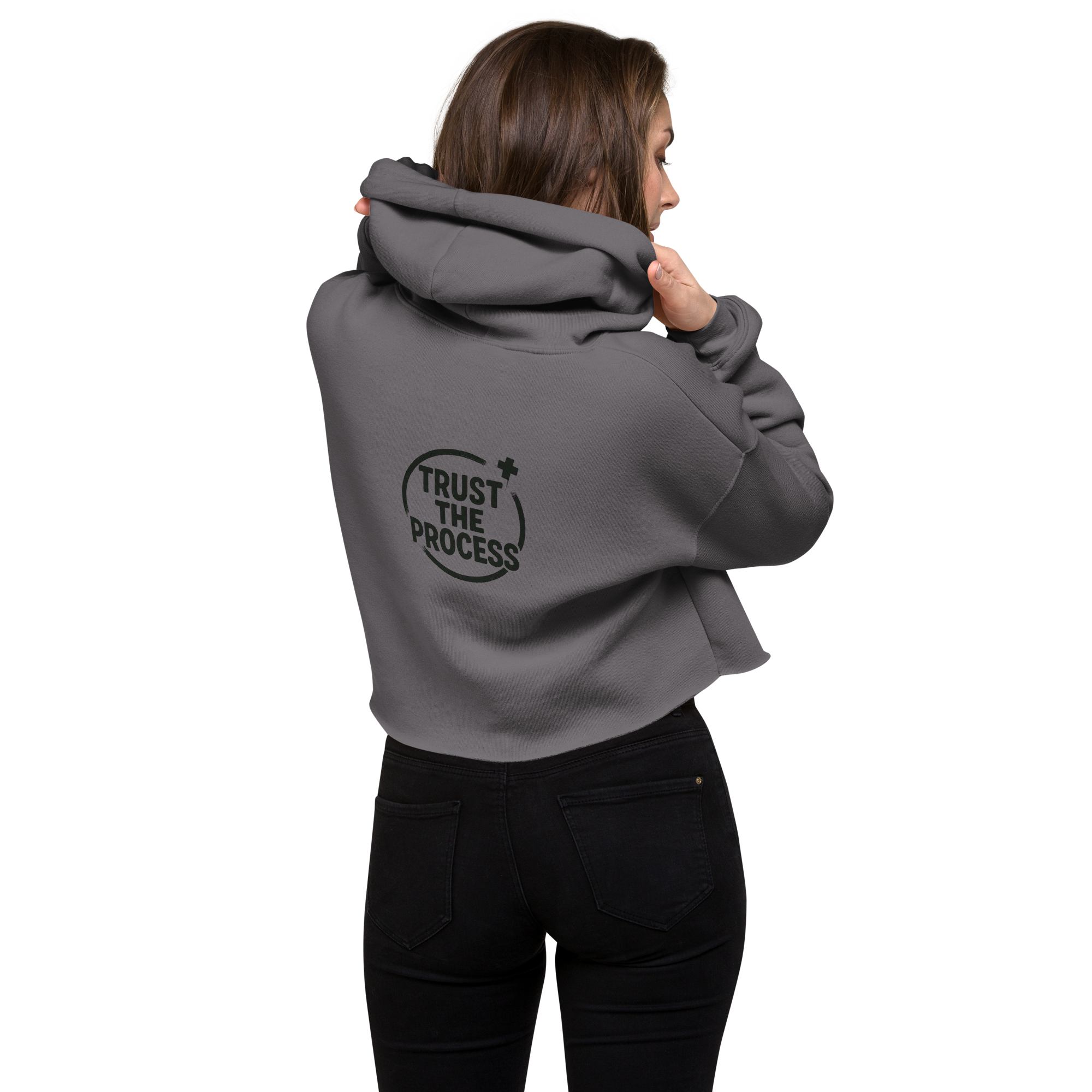 Trust the process Style Cropped Hoodie