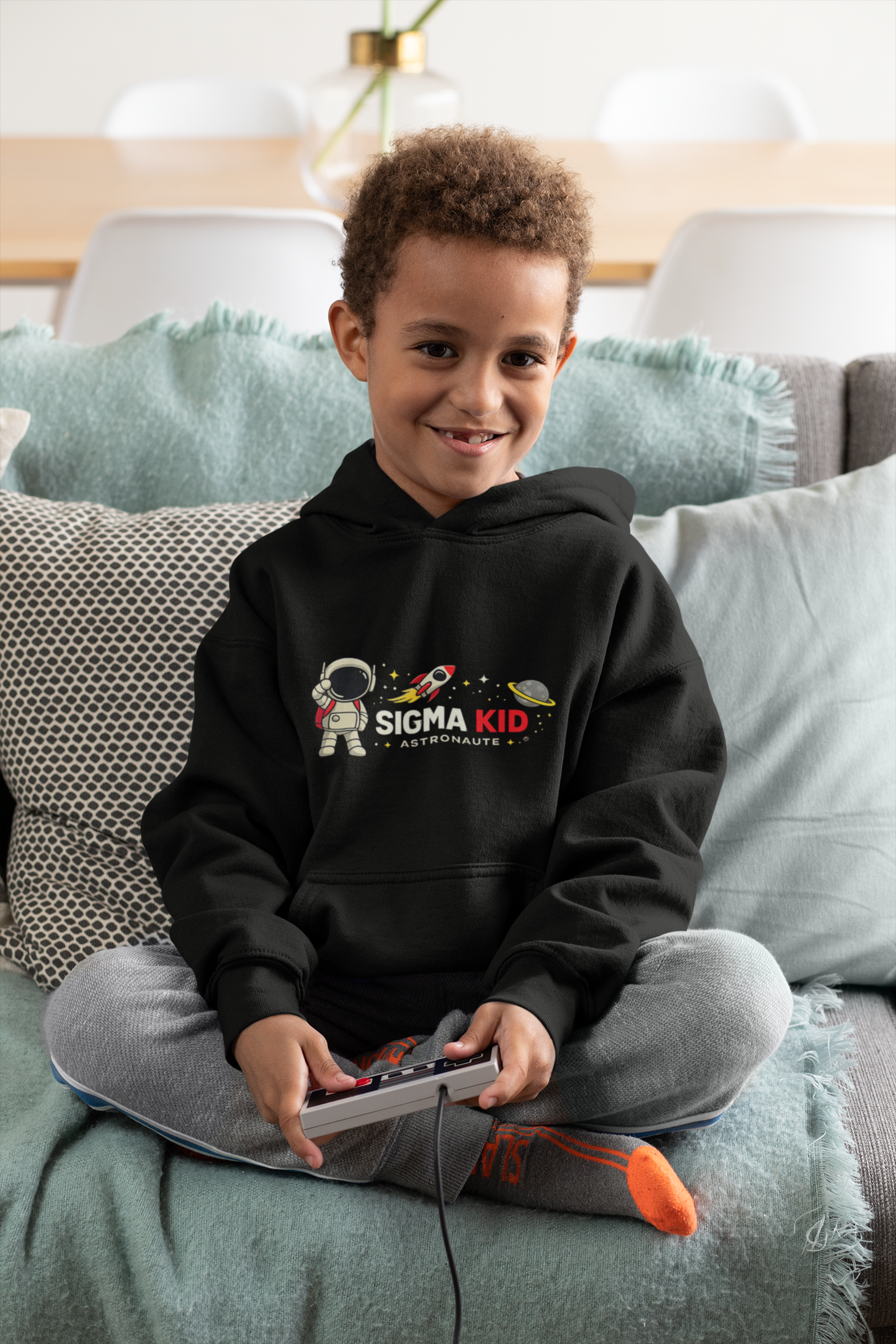 Youth Hoodie — 'Mission Sigma Kid' Astronaut Space Sweatshirt for Kids